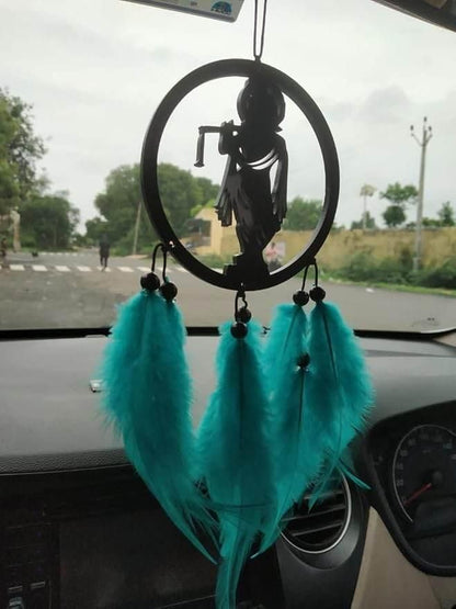 Hanging Car Accessories Dream Catcher with Shree Krishna Idol